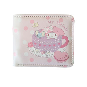 Classic Japanese Anime Hello Kitty My Melody One Size Leather Purse Pink Wallet